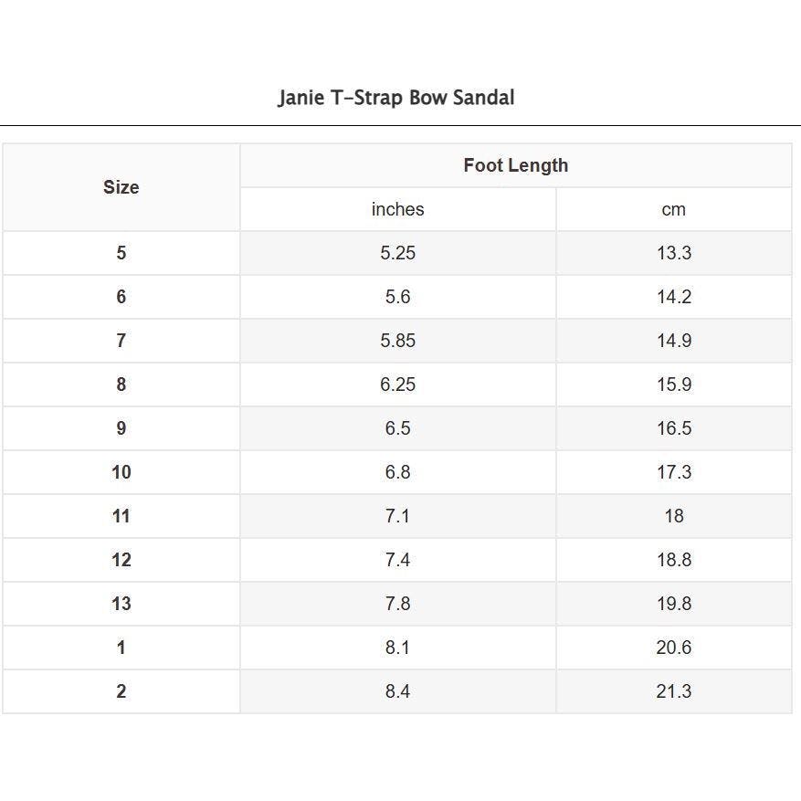 Janie T-Strap Bow Sandal