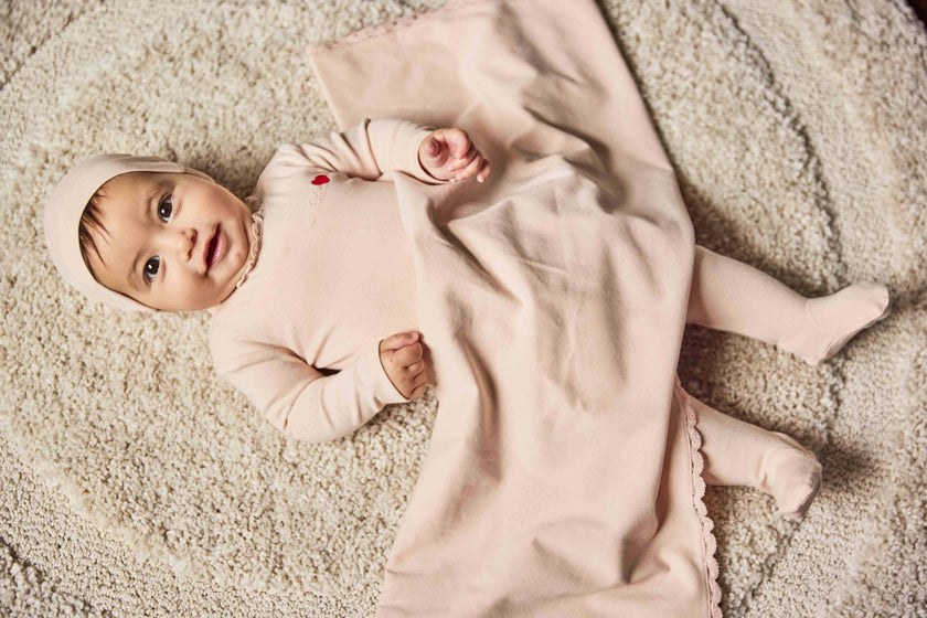 Bebe Heart Footie And Beanie