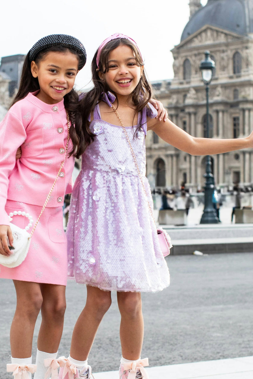 Lavender Daisy Sequin Dress