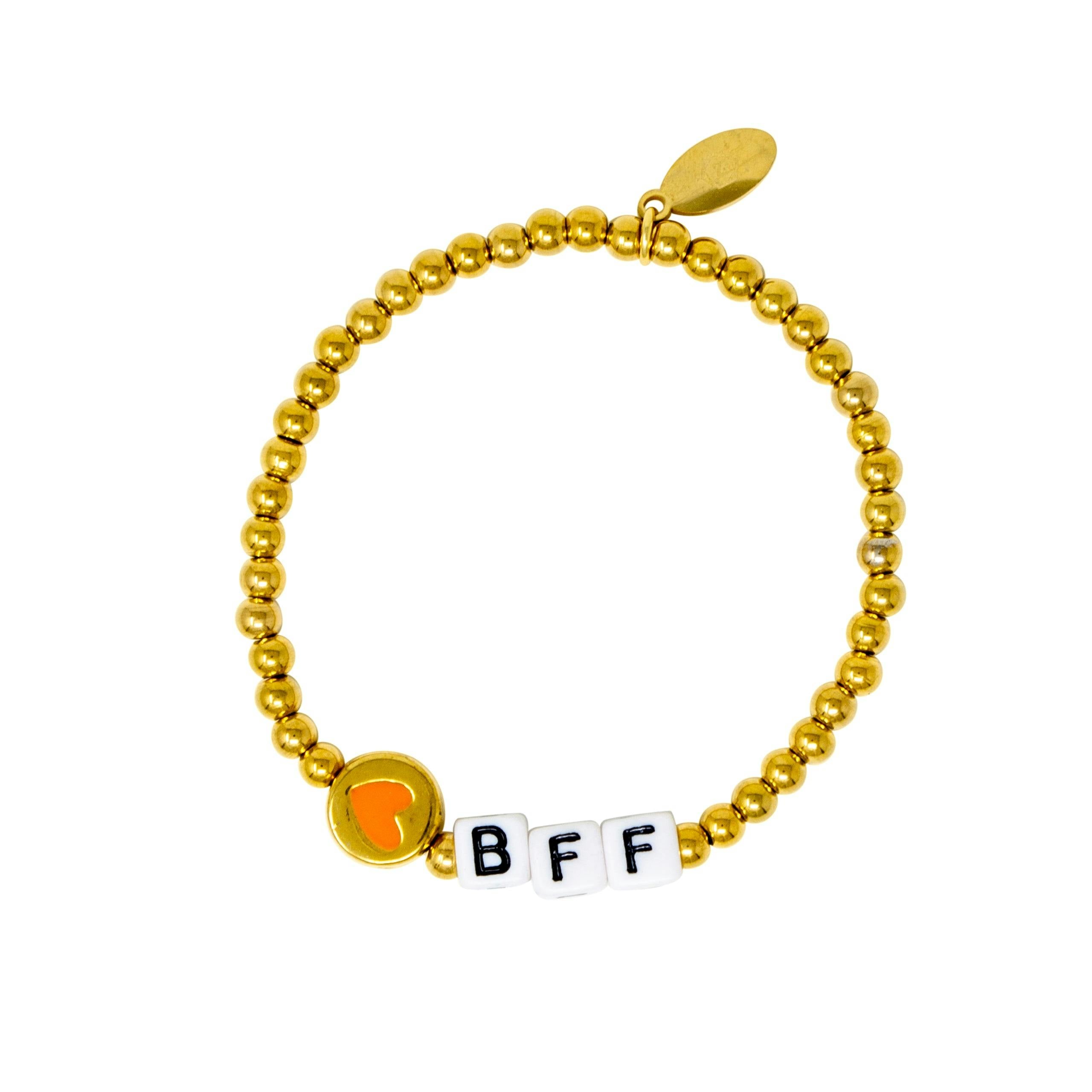 Girl's BFF / Heart Bead Bracelet Set