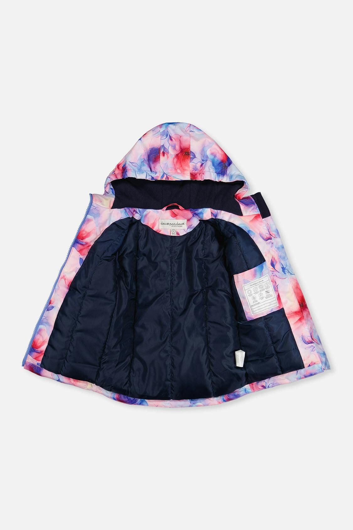 Light Weight Two Piece Chill Snowsuit Mauve Printed Flowers