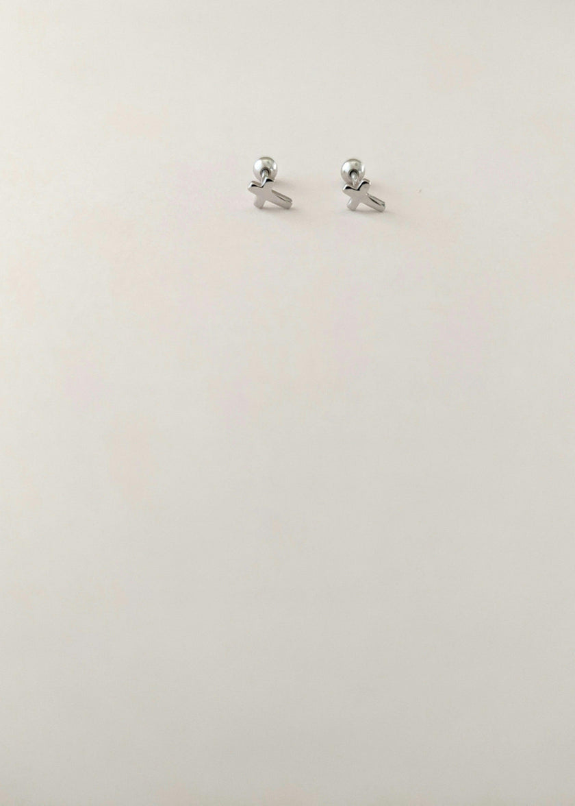 Silver Cross Earrings