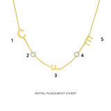 Block Initials Station Necklace