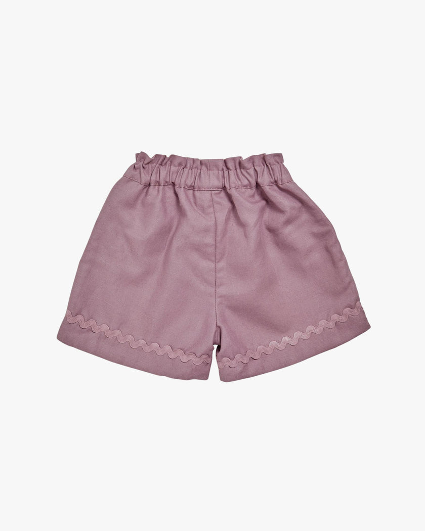 Freesia Short Purple Twill