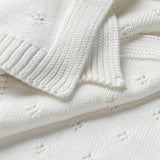 Organic Cotton Pointelle Baby Blanket