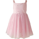 Crystal Pearl Tulle Sleeveless Tank Dress