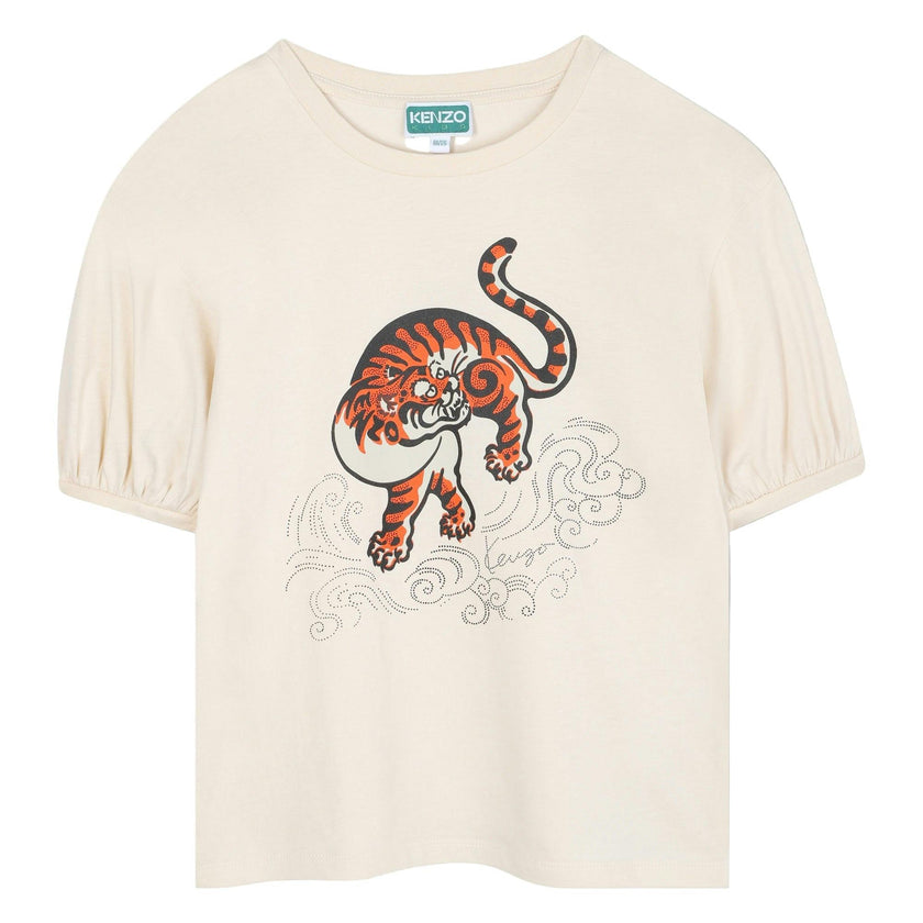 Girls Short Sleeve Tiger T-shirt