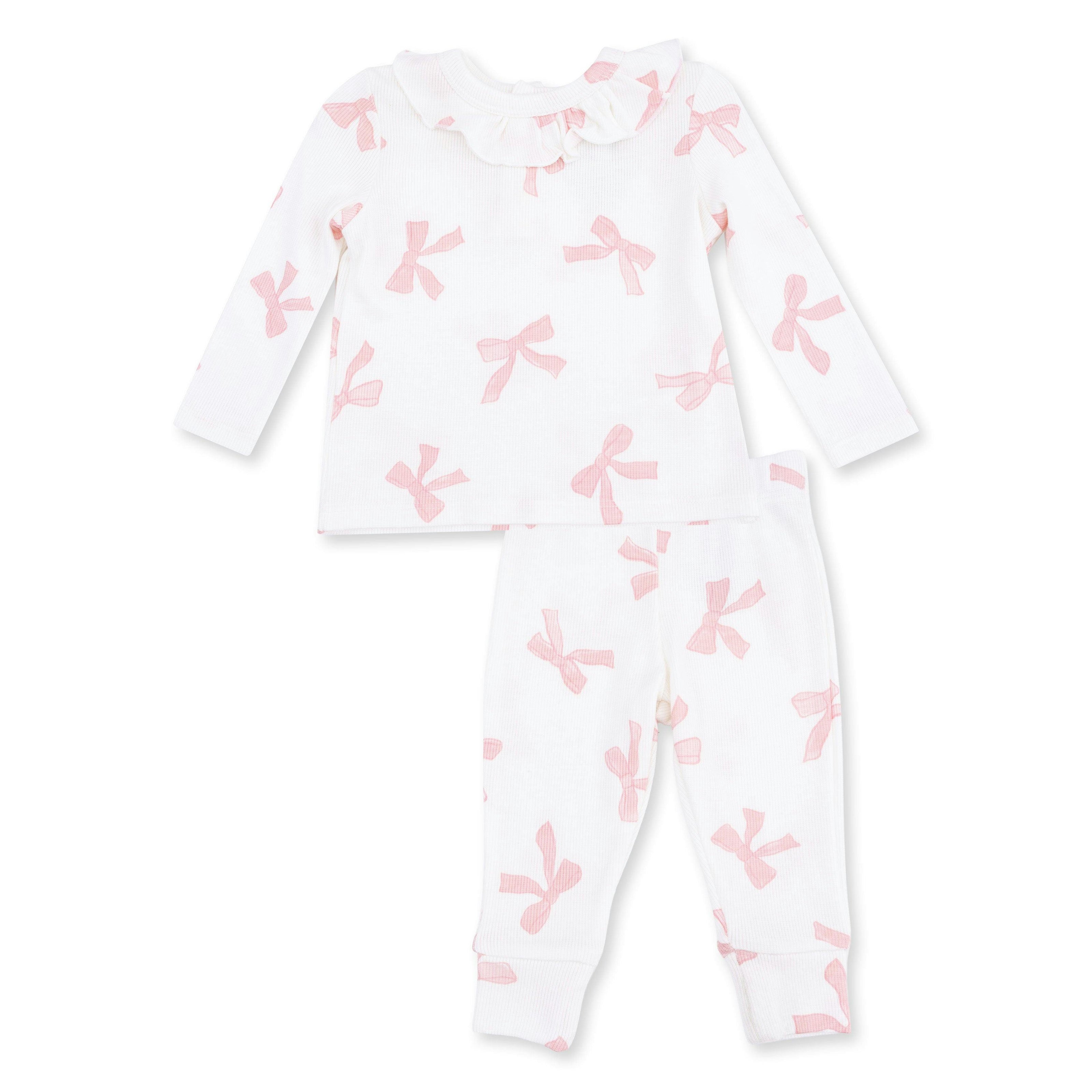 Pretty Bows - Long Sleeve Ruffle Top and Pant