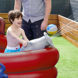 Water Fun Pirate Boat Inflatable Sprinkler Play Center with Pump
