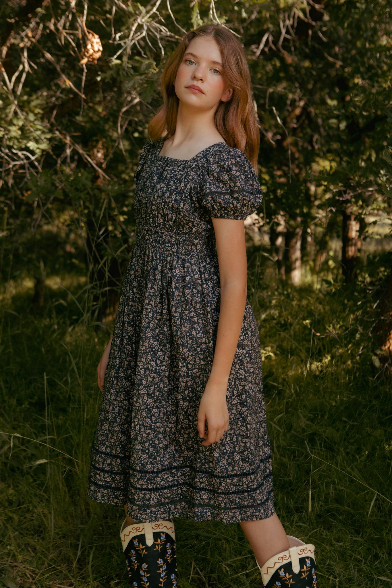 Mini Brooklyn Dress in Navy Dainty Floral