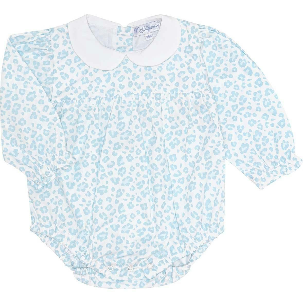 Blue Cheetah Print LS Bubble