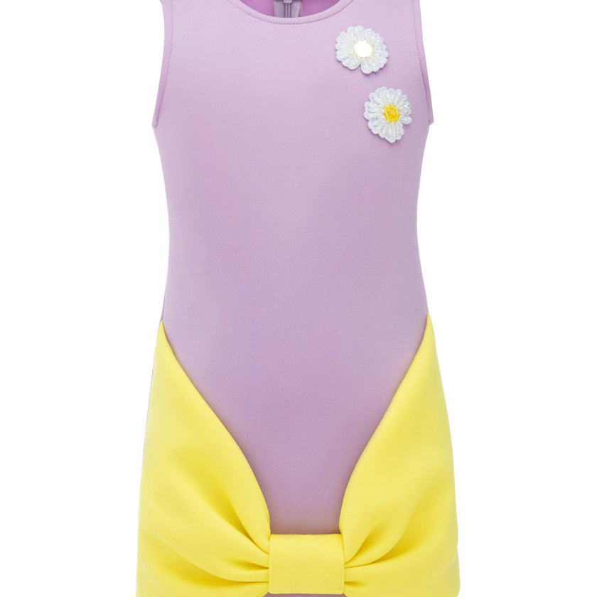 Lilac Fiona Sleeveless Bow Dress