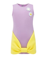 Lilac Fiona Sleeveless Bow Dress