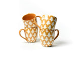 Brass Arabesque Mug Set of 4