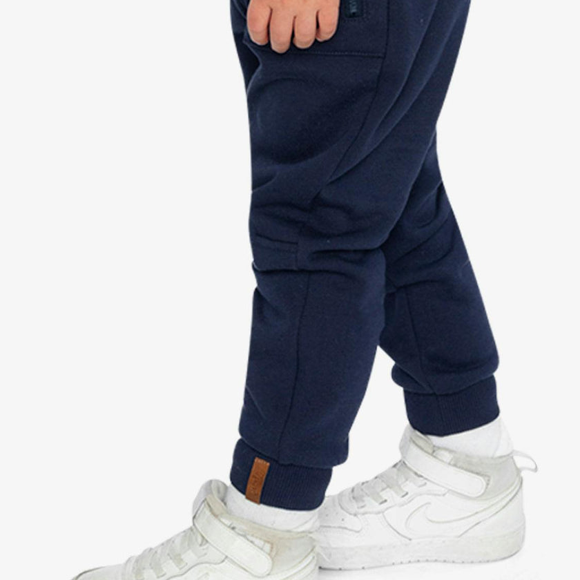 Fleece Sweatpants with Pockets Dark Blue