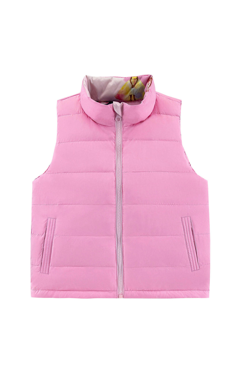 Casey Reversible Lightweight Down Puffer Vest, Princess Dream