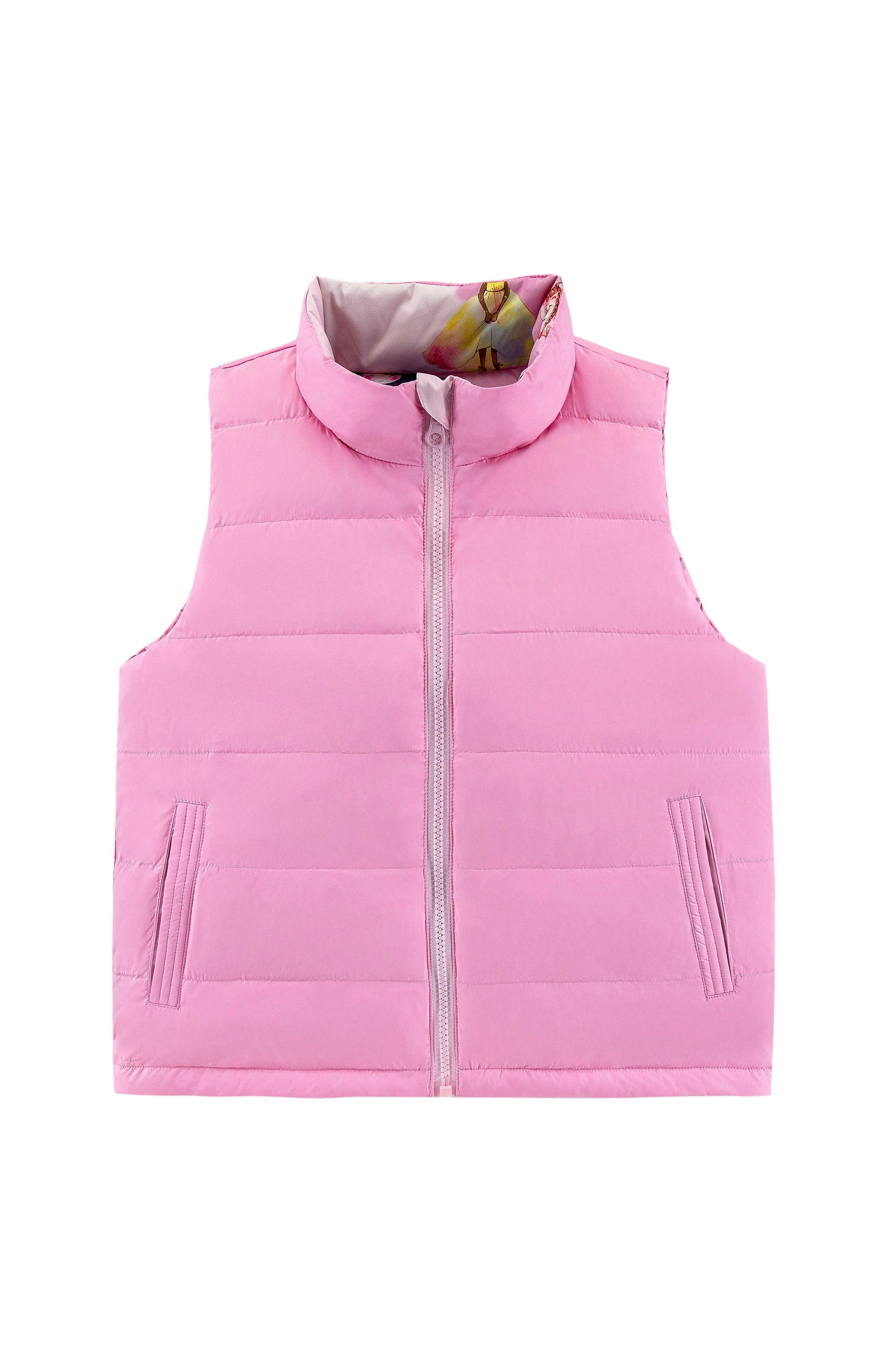 Casey Reversible Lightweight Down Puffer Vest, Princess Dream