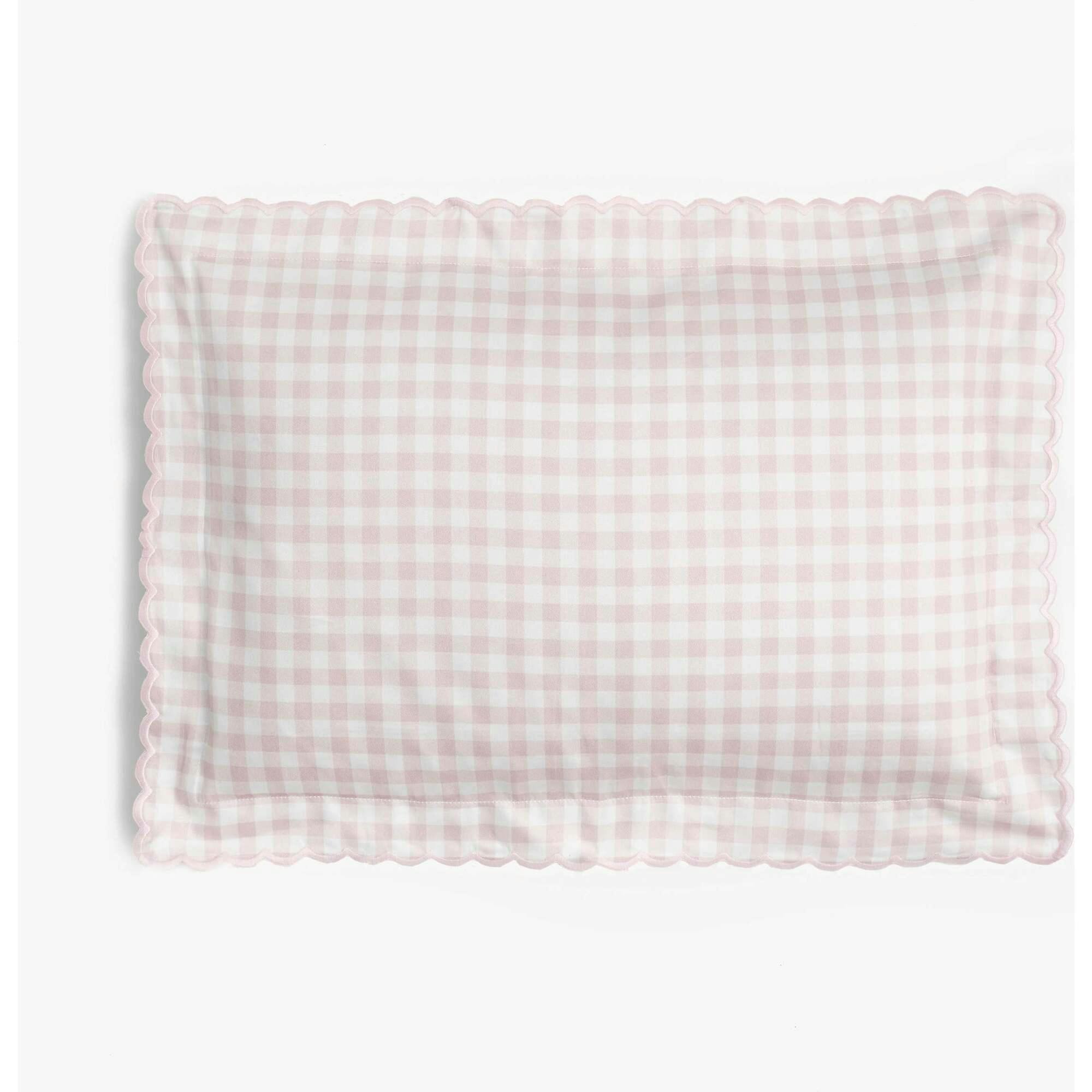 Picnic Gingham Toddler Pillow Set, Pink