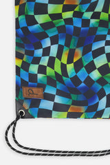 Little Boy Checkered Durable Lightweight Sporty Drawstring Bag