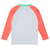 Crew Neck Contrast Long Raglan Sleeve Sustainable Rashguard
