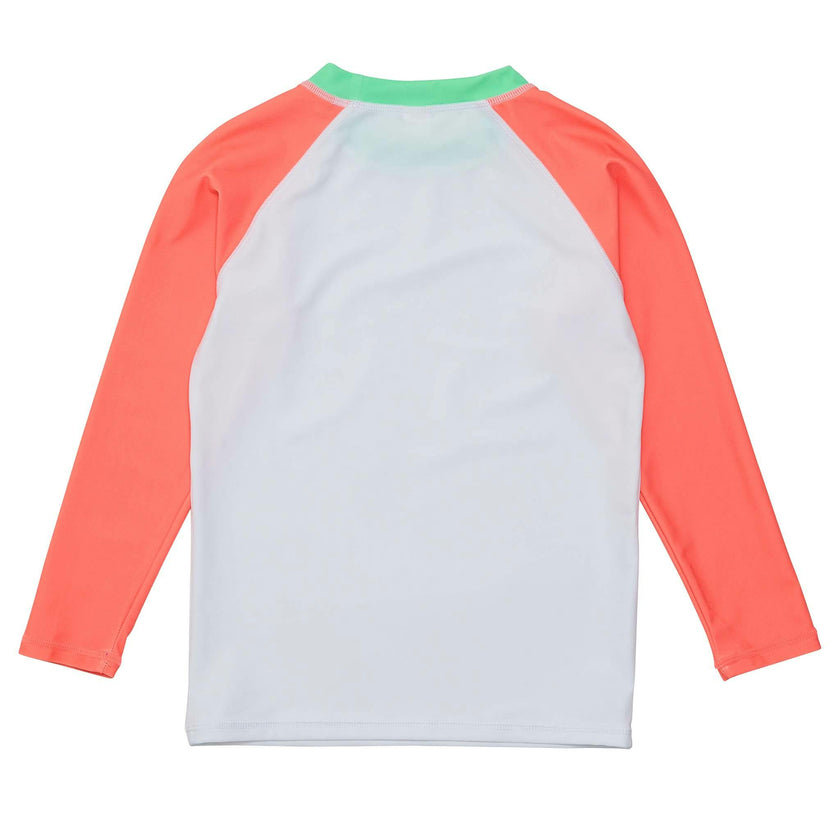 Crew Neck Contrast Long Raglan Sleeve Sustainable Rashguard