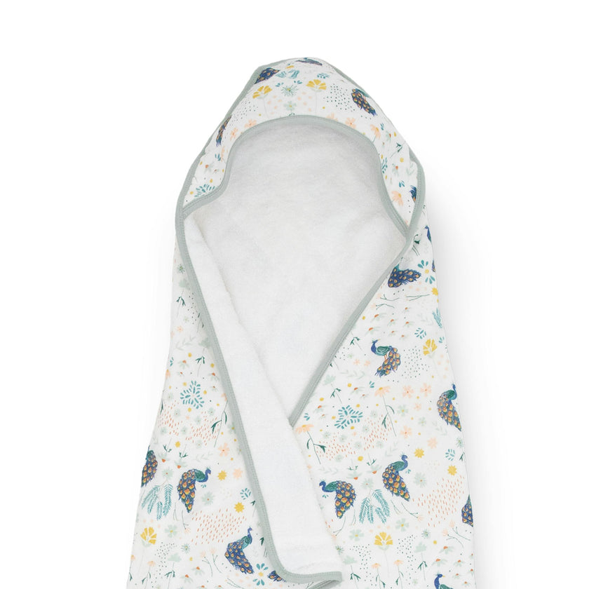 Infant Hooded Towel - Peacock