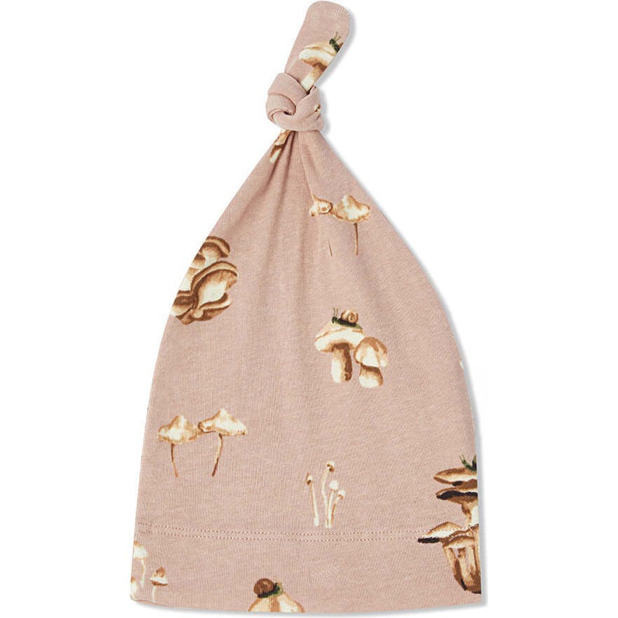 Mushroom Organic Cotton Knotted Beanie Hat