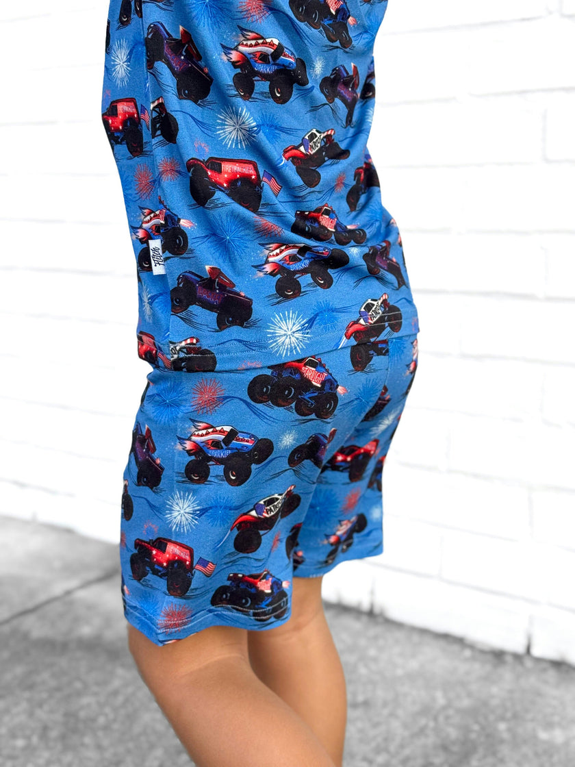 Red, White, and Boom 2 Piece Shorts Set