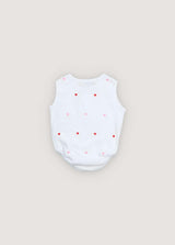 Petunia Baby Romper Hearts Pure Cloud