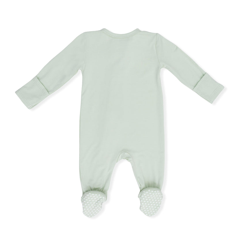 Solid Milky Green - 2 Way Zipper Footie