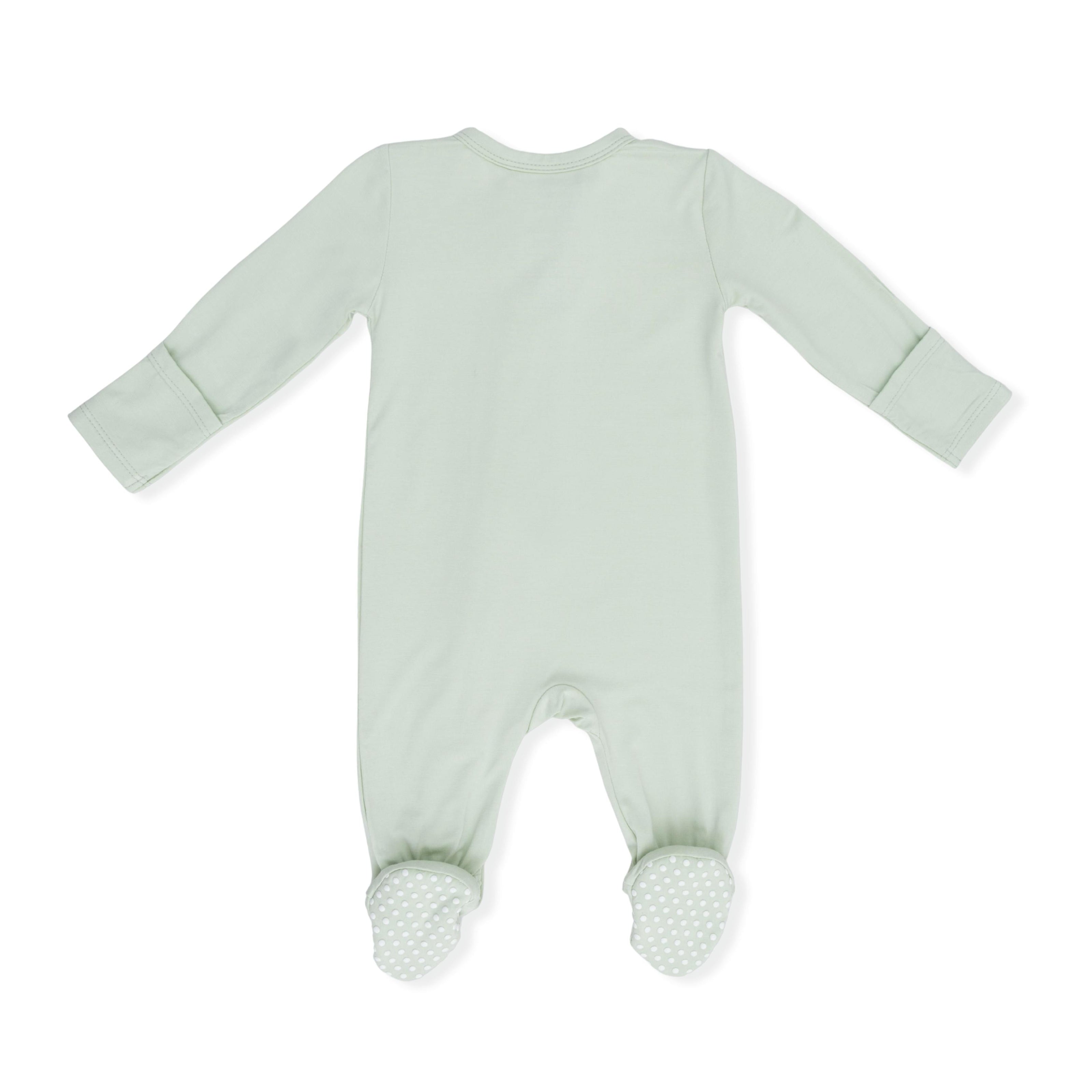 Solid Milky Green - 2 Way Zipper Footie