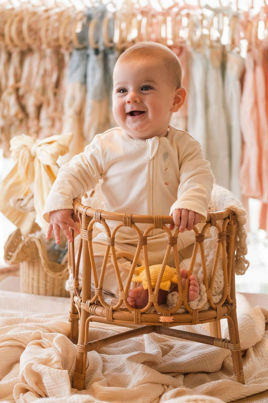 Pima Embroidered Bundle Set in Goose