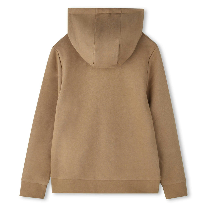 Beige Logo Hooded Sweatshirt
