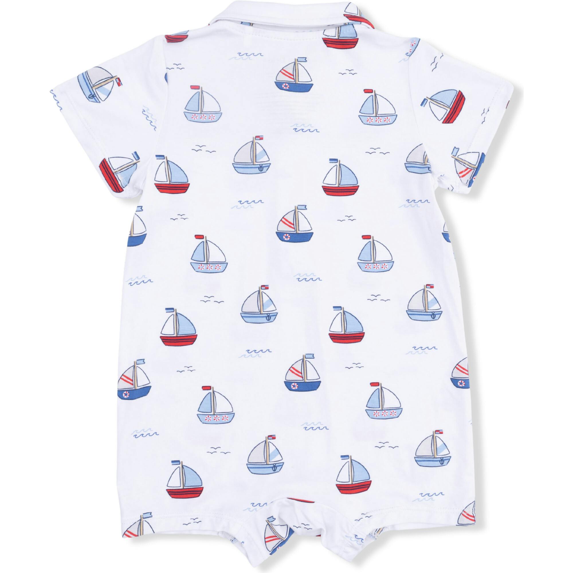 Bubbly Sailboats Blue - Polo Shortie