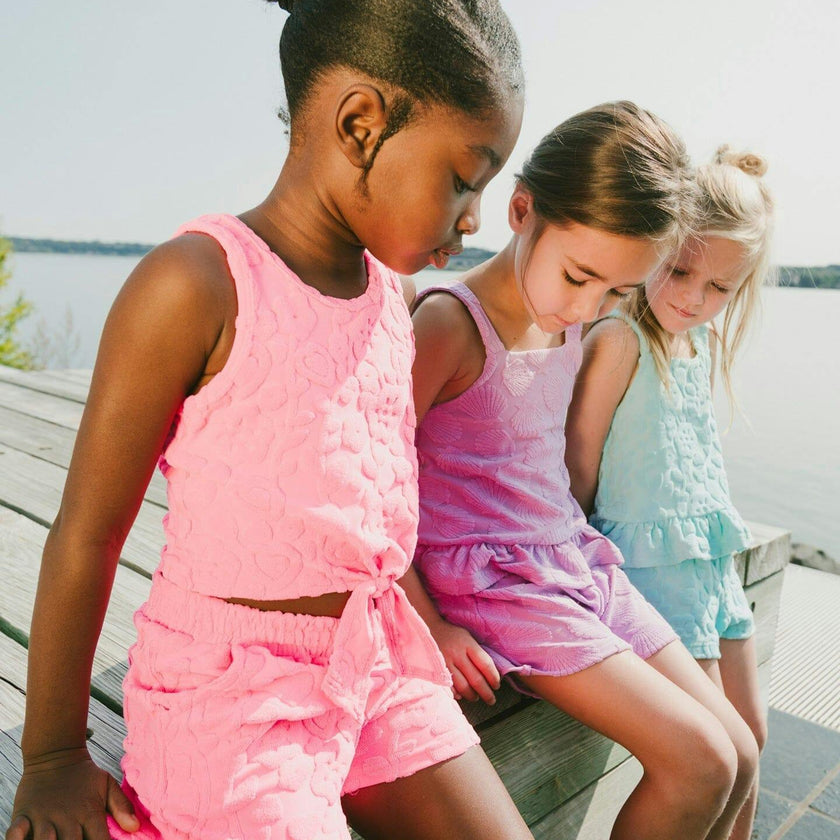 Terry Tank Top With Shorts Set