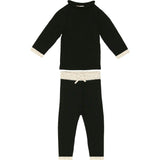 Half Flecked Long Sleeve Sweater & Pant 2-Piece Set