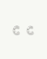 Monogram Studs in Silver