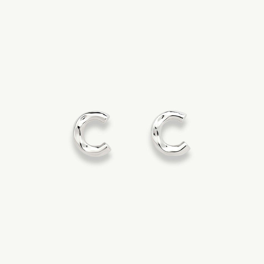 Monogram Handmade Gold Plated Stud Earring
