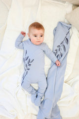Blooming Leaves Footie and Beanie Set