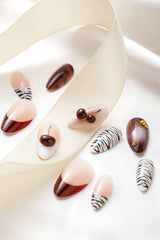 WILD INSTINCT - ALMOND PRESS-ON NAILS