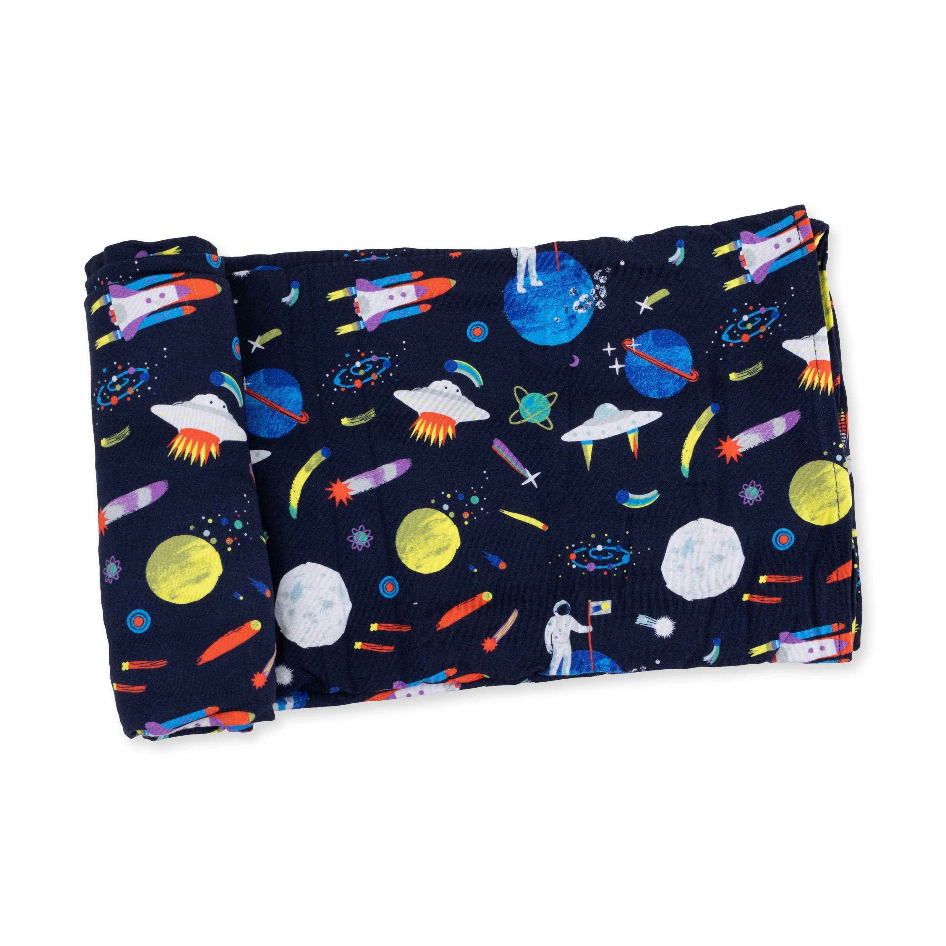 Astronaut and Rockets - Swaddle Blanket