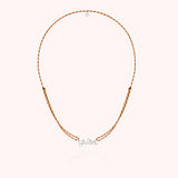 Women's Personalized Slim Knot Cord Necklace, Silver 925