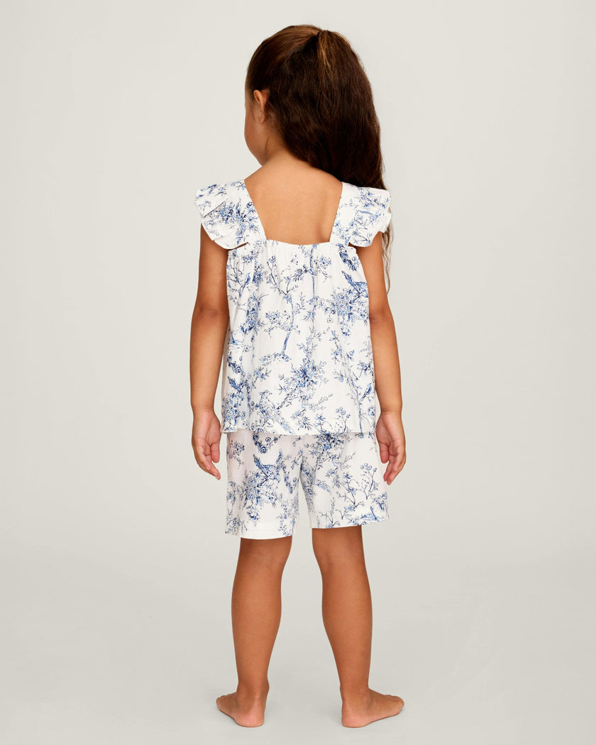 Girl's Twill Clara Short Set in Timeless Toile
