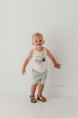 Boys Cargo Shorts in Dusty Sky Blue