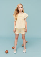 Seersucker Girl Frill Shorts