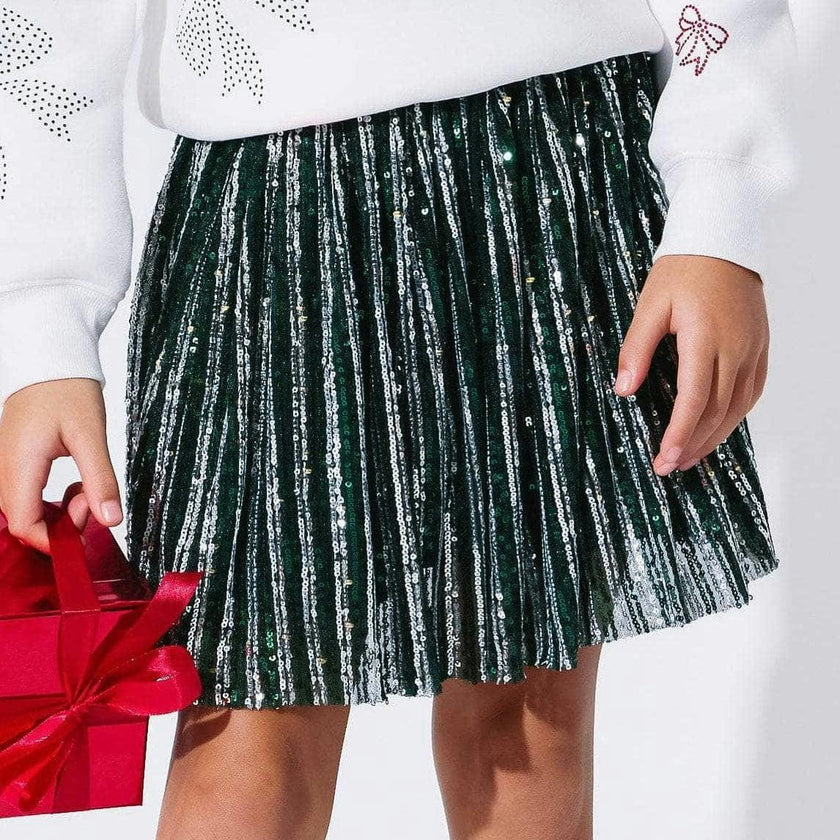 Candy Cane Sequin Striped Skirt