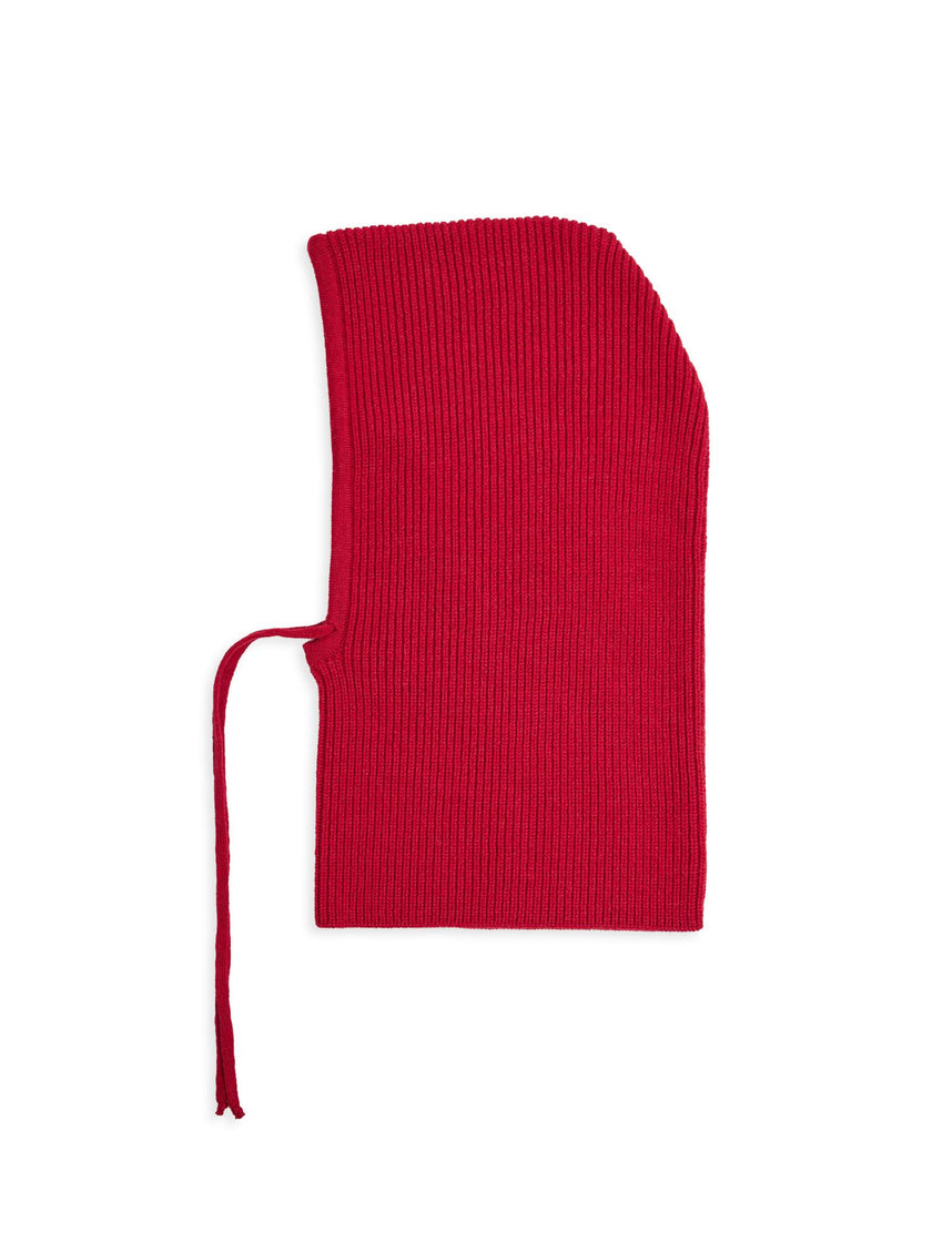 merino wool balaclava - retro red