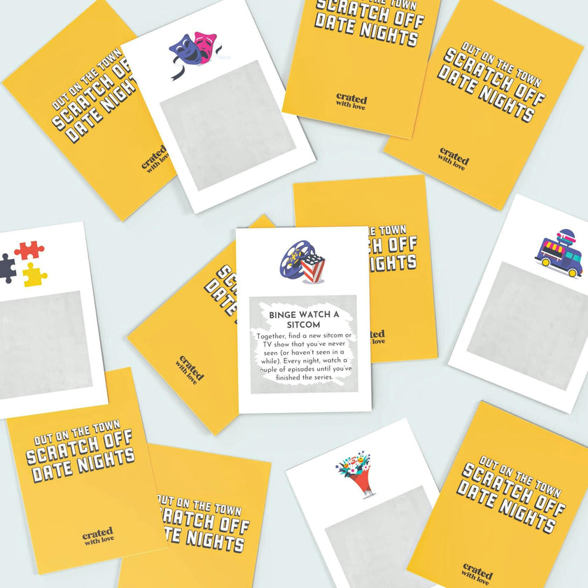 Out on the Town Scratch Off Card deck for Date Night Ideas