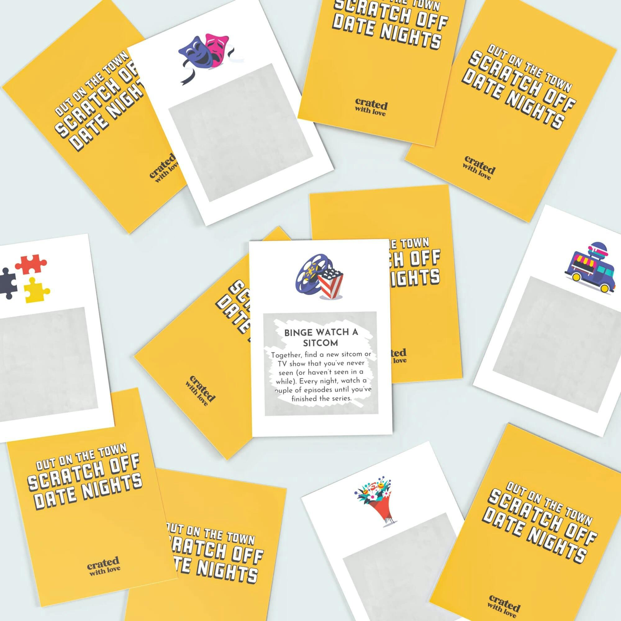 Out on the Town Scratch Off Card deck for Date Night Ideas