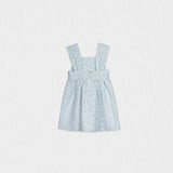 Desiree Baby Dress Sleeveless, Aqua Mini Flower
